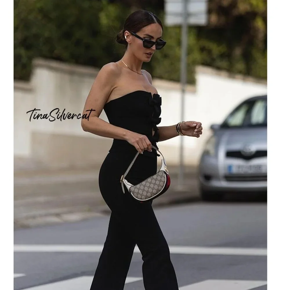 BLOGGER'S FAVE! Zara Strapless Jumpsuit Black NWT